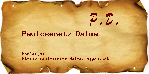 Paulcsenetz Dalma névjegykártya